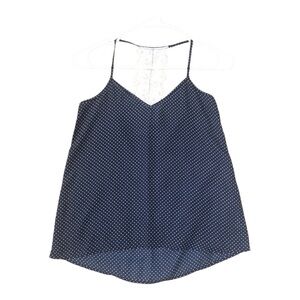 Abercombie & Fitch Lace Racer Racer Back Top Polka Dot   XS